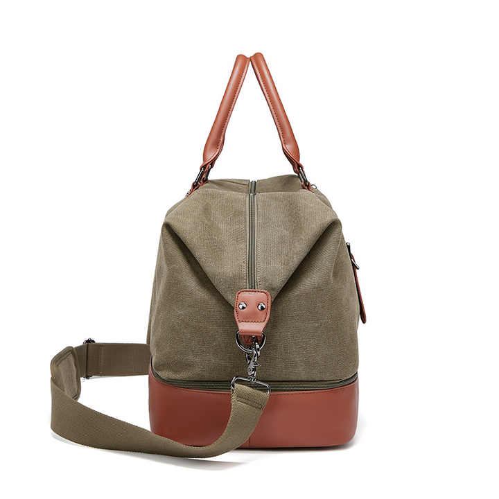 Tote Bags Canvas Travel Duffle حقائب سفر عصرية من الجلد