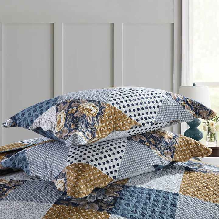 Floral Kantha Bedspreads, Summer Quilted