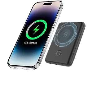 Magnetic portable battery.