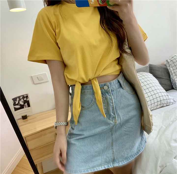 Women's Shiny Crew Neck T-Shirts
