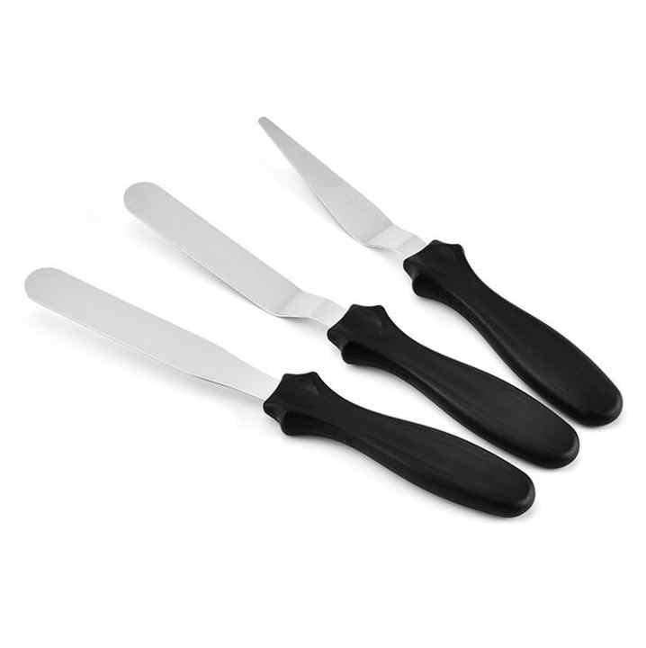 مجموعة من سكين كريمة الكيك وملعقة ومكشطة - set Cake Cream Knife Spatula Stainless