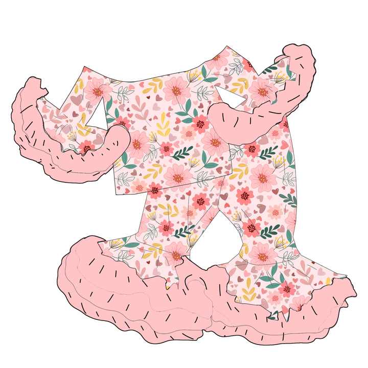DH ODM Winter Casual Thin Girls Print T-shirt Outfit for Toddler Girls 4T Formal Clothes SetsDH ODM الشتاء عارضة رقيق الفتيات طباعة تي شيرت الزي للفتيات طفل صغير 4T مجموعات الملابس الرسمية