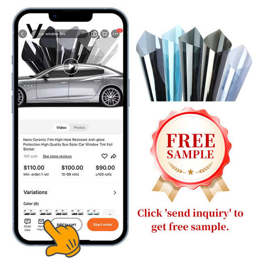 فيلم صبغ نافذة السيارة الحرباء بألوان حماية . Chameleon Car Window Tint Film Purple