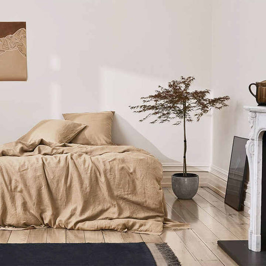 Luxury Simple Solid Light Coffee Color Soft Touch Bedding Set