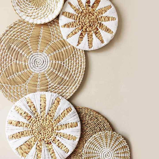 زياء مضفر الأعشاب البحرية الروطان الخوص ديكور