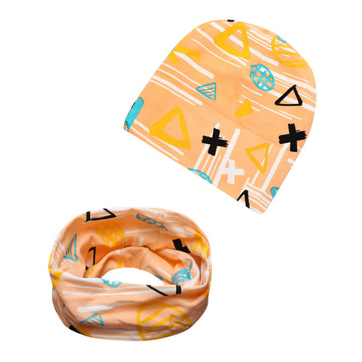 Newborn baby hats with scarf