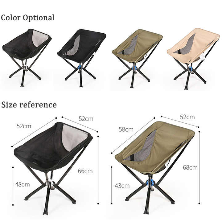 Folding chairs for travel and camping