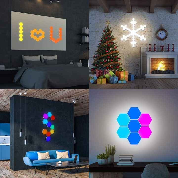 Hexagonal wall lights
