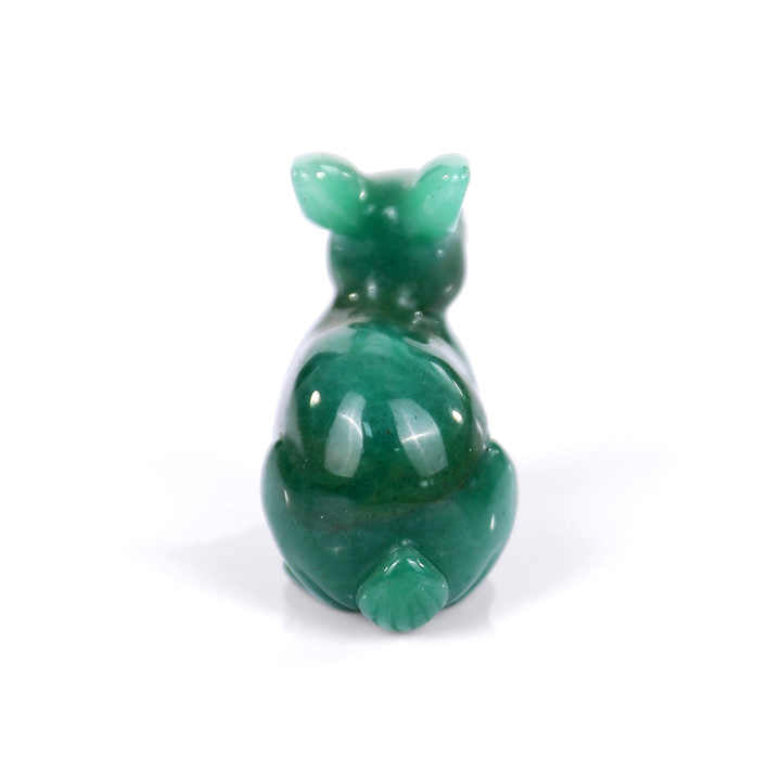 Green Aventurine Rabbit Carving Crafts-نحت أرنب أفينتورين أخضر،