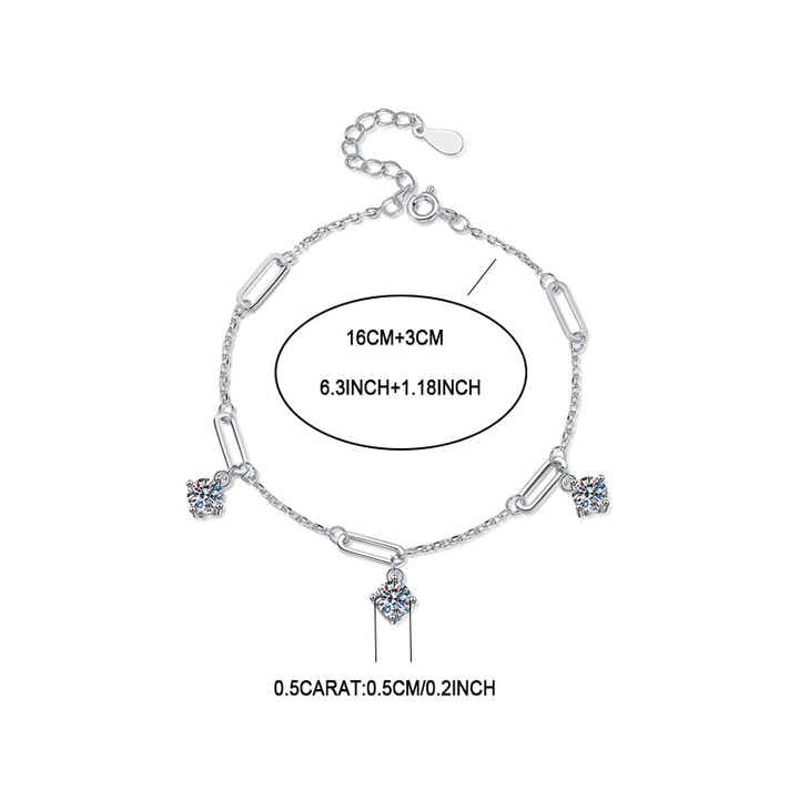 Luxury silver bracelet