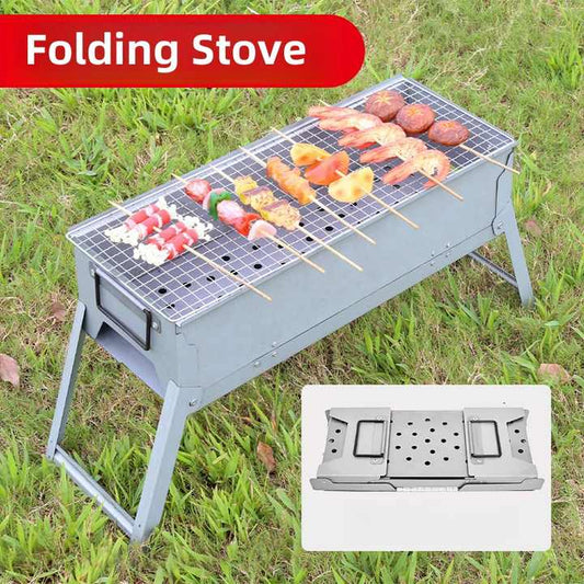 شواية على شكل فحم على الطاولة -Charcoal Table Top Grill Meat Vegetable BBQ