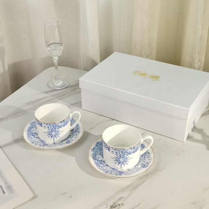 Gift Box Cup and Saucer Set- Ceramic Coffee Set from the Series