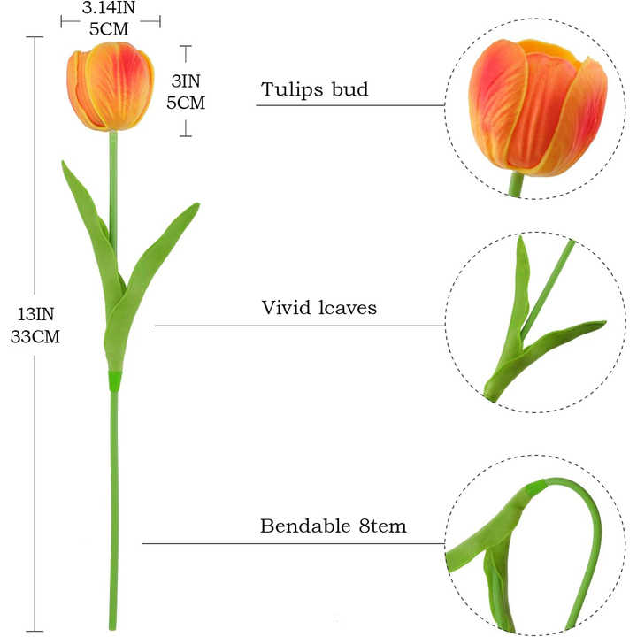 realistic tulips