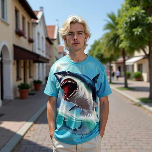 تيشيرت رجالي ثلاثي الأبعاد