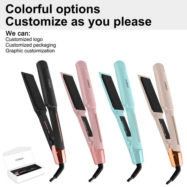 Ceramic Keratin Treatment Hair Straightener مكواة فرد الشعر الكهربائية المخصصة من المصنع للاستخدام المنزلي