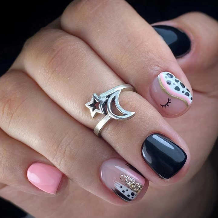 24 قطعة أظافر اصطناعية فاخرة من الأكريليك عالية الجودة Nails 24pcs Luxury Artificial Acrylic Nails High Quality