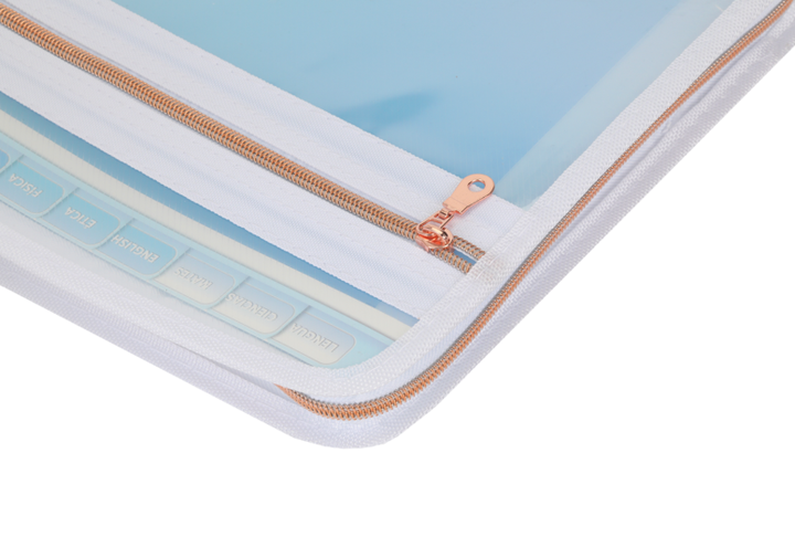 Custom Design 13 Pocket Expanding Zipper File Folder for School Students B Material Bag