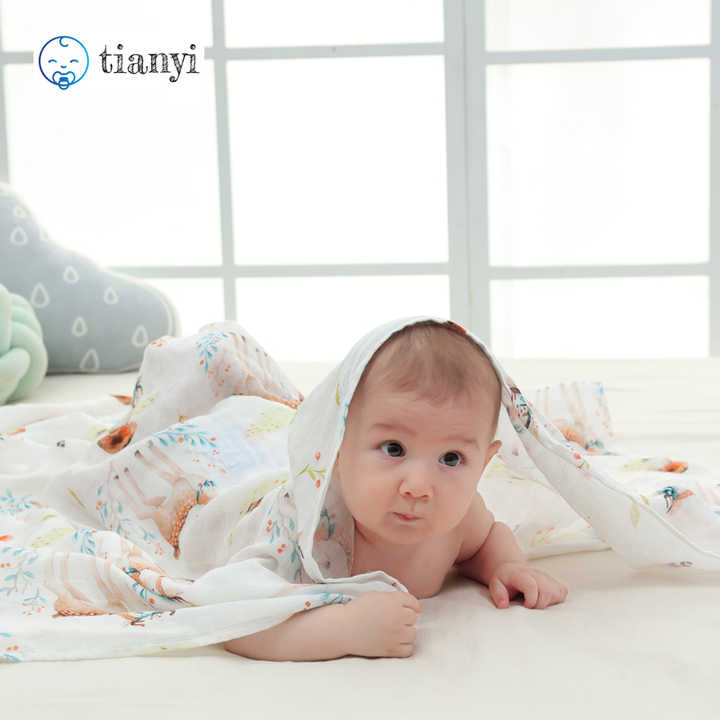 Tianyi Gots Organic Bamboo Cotton -لفافة أطفال حديثي الولادة