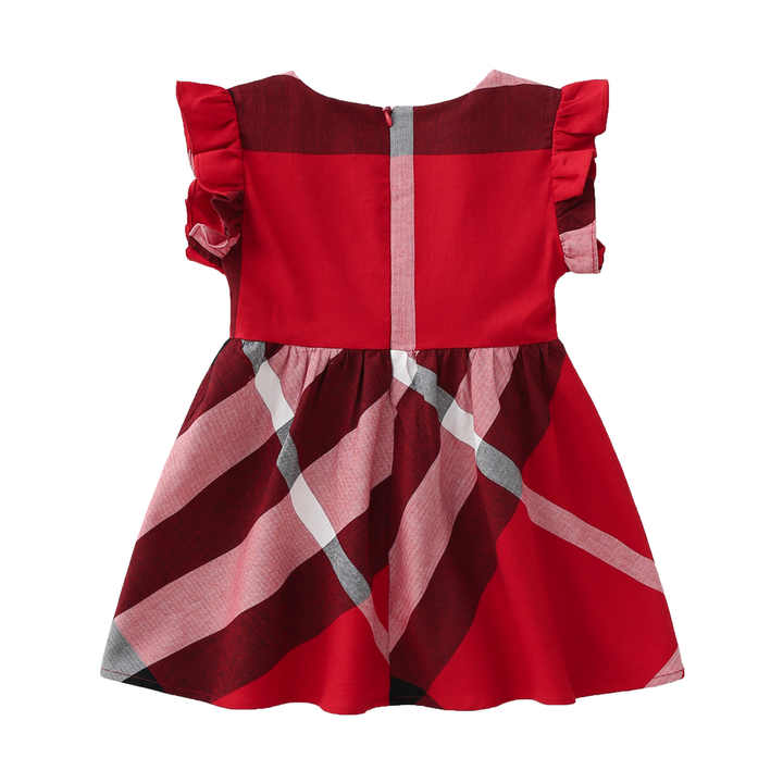 The 100% embossed cotton dress is suitable for summer فستان بناتي منقوش من القطن 100% على الطراز الأوروبي مناسب للصيف