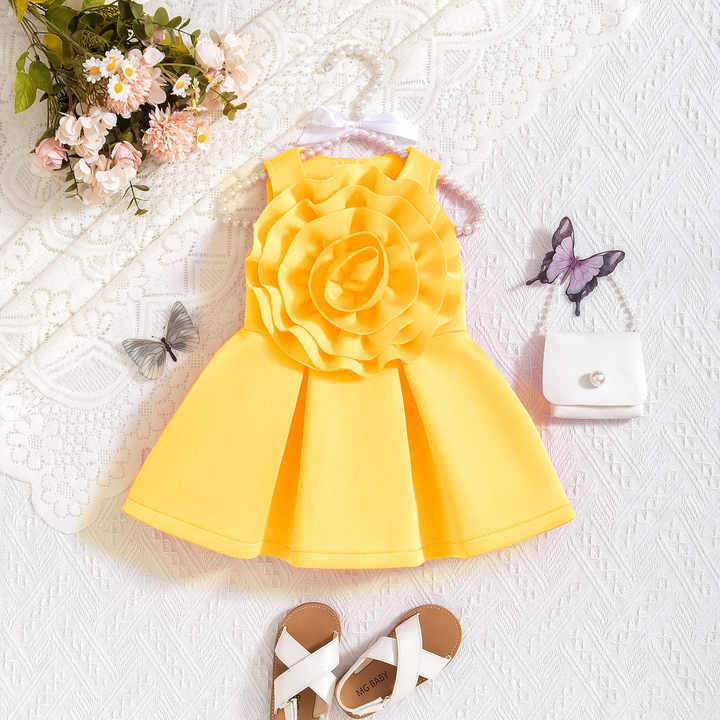 ملابس أطفال بناتي صيفية بلا أكمام Baby Girls Summer Sleeveless Ruffle