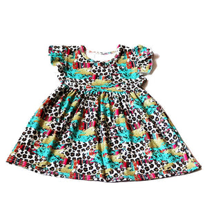 baby clothes for girls ملابس أطفال بطبعة جلد النم