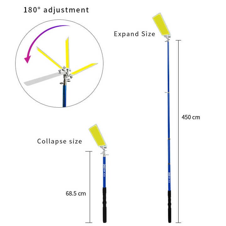 Camping Light LED Picnic Light with Telescopic Pole for Car Camping Self-Driving Travel Lamp with Handbag COB 12V 360