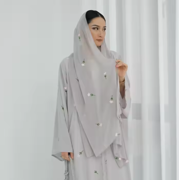 Black embroidered abayas