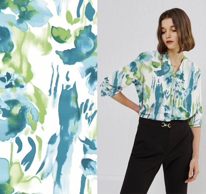 Shirt for Girls' Dresses- Women's Printed Chiffon Shirt