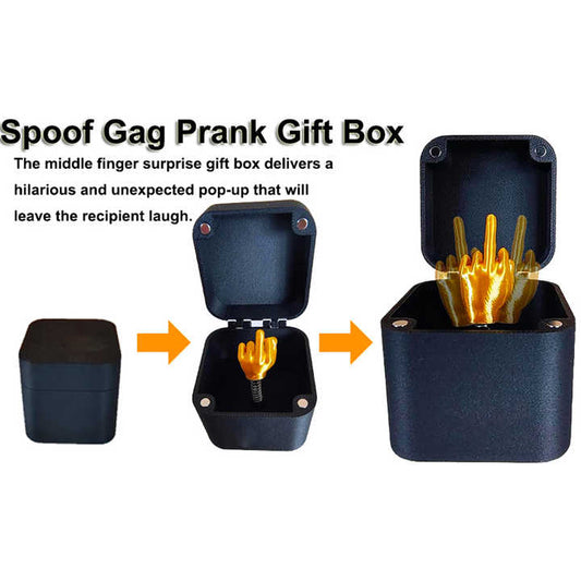 Middle Finger in a Box Spoof Hand Prank