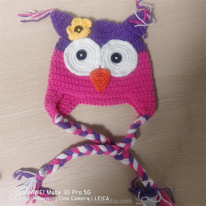 Handmade crochet owl baby hats
