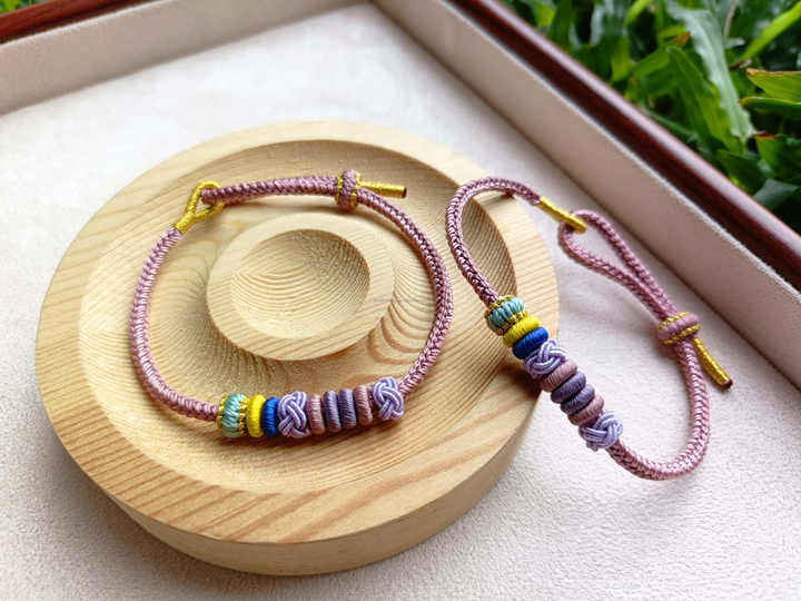 Fashion String Stylish Trendy - سوار حبل مضفر بعناصر صينية