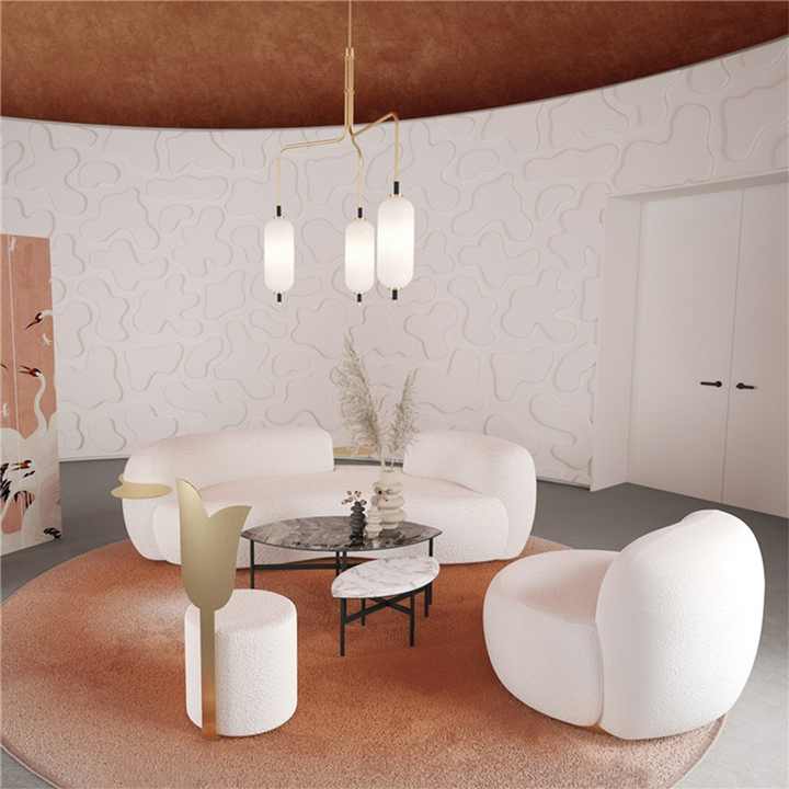 Curved cream in color .. كريم منحني باللون