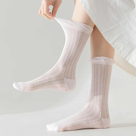 OEM Scrunch Pile up Socks Unisex-Pray and Logo Striped Socks