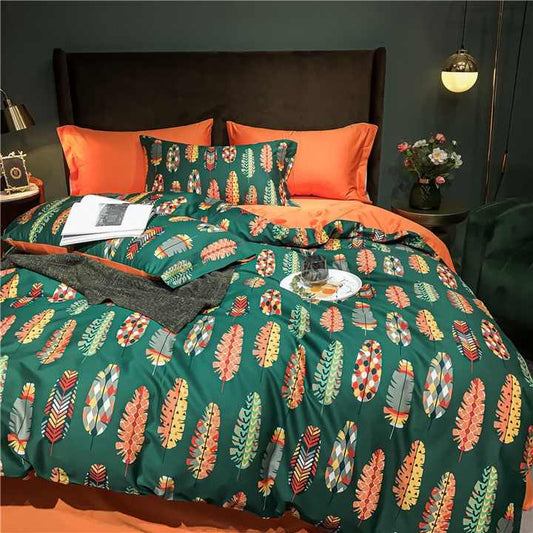 طقم غطاء لحاف مطبوع عالي الجودة مصنوع من . High quality printed duvet cover set made of 100% cotton