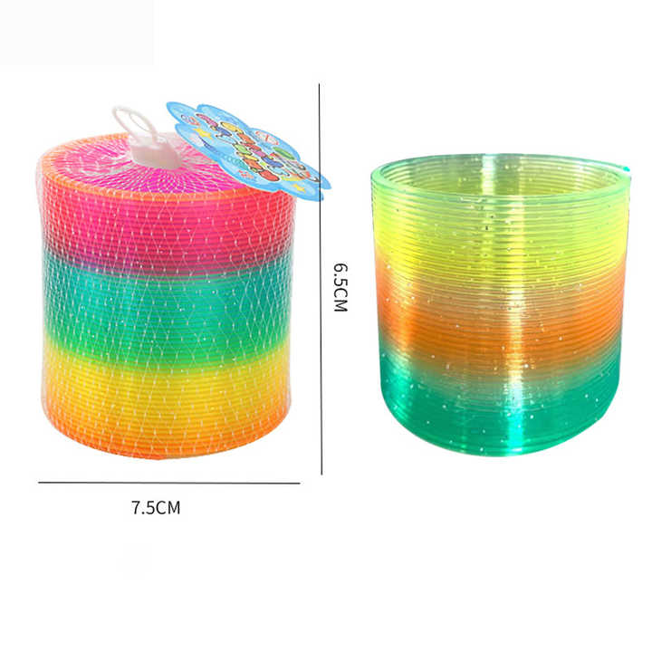 لعبة ألغاز مرنة ملونة للربيع, لعبة من البلاستيك السحري على شكل قوس قزح Colorful Spring Flexible Puzzle Toy, Magic Rainbow Plastic Toy