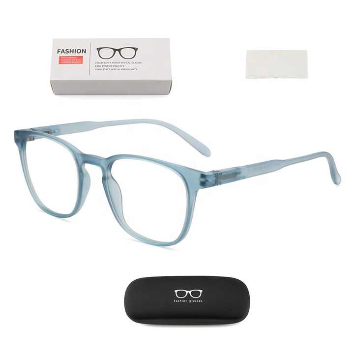 Unisex TR90 Glasses, Blue Light Blocking Glasses, Square Glasses, Computer Frame, with Packaging