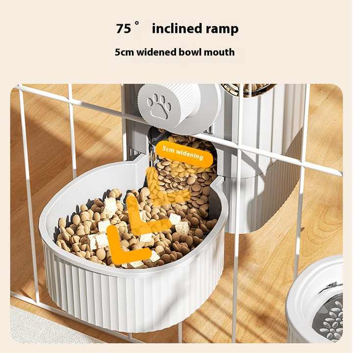 Cat Hanging Pet Drinker Dog Water Supply Drinking Hanging Dog Cage Bucket Automatic Feeder - Bowls & Feeders