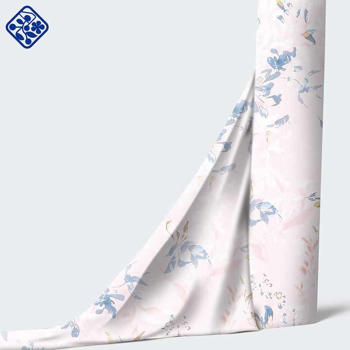 Print Dress Fabric قماش فستان مطبوع عليه زهور من القطن العضوي