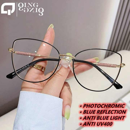 Photochromic Blue Anti Reflective Deep-Women's Sunglasses