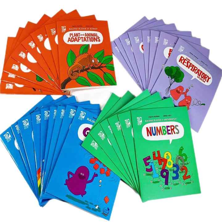 English picture books for children with building blocks