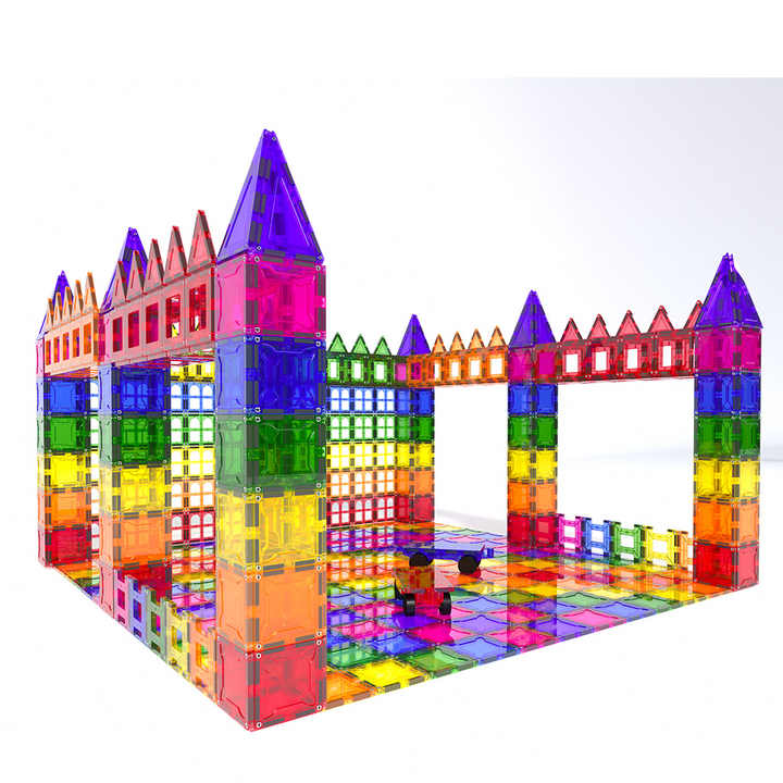 Magnetic building block toys for kids ages 3 and up.