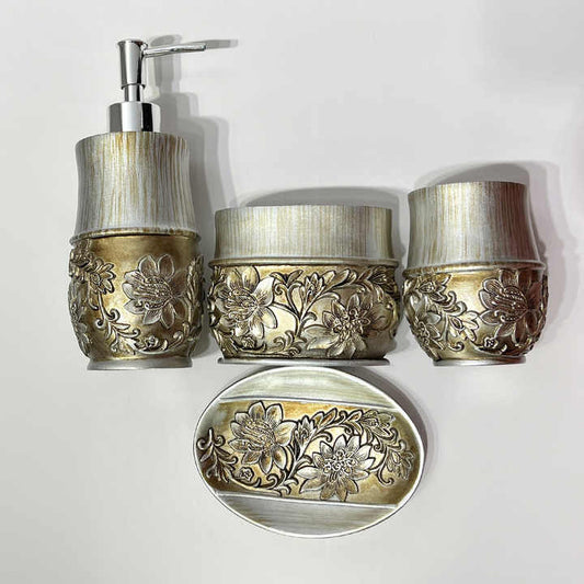 مجموعة مستلزمات حمام فندقية حديثة من أربع قطع على الطراز الاسكندنافي لوازم منزلية مطلية Modern Scandinavian Style 4-Piece Hotel Bathroom Amenities Set Home Supplies Painted