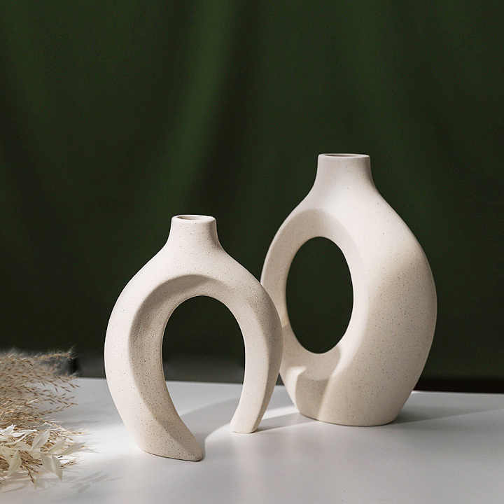 Modern ceramic vase with design