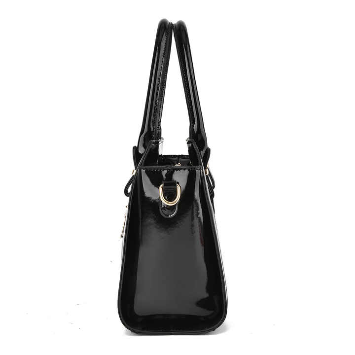 Luxury Women's PU Leather Handbag, 2-Piece Set