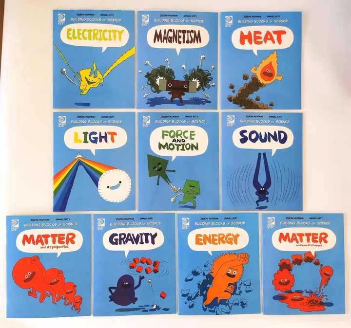 English picture books for children with building blocks