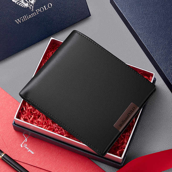2021 New Vintage Men's Small Wallet High Quality Black