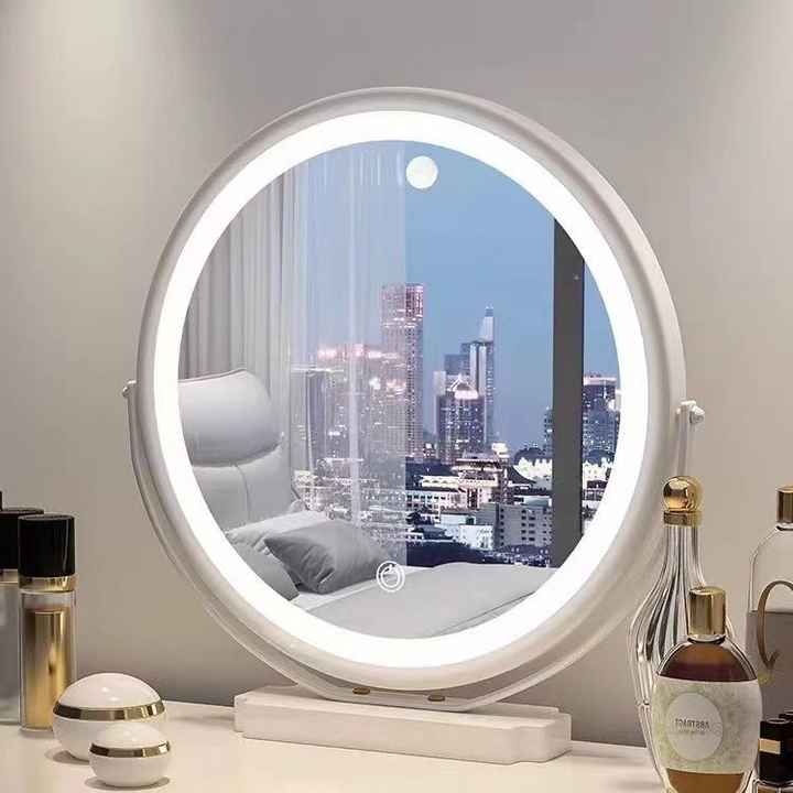 Round gold metal framed mirror wall mounted round mirrors for living room led bathroom mirror