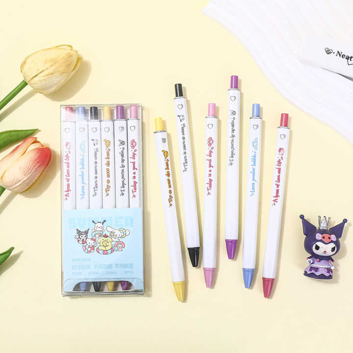 قلم سانريو مربع - Sanrio Square Press Pen Slogan