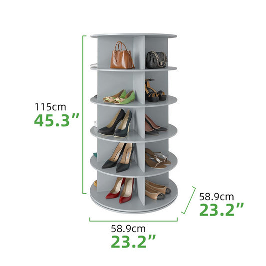 Custom Space Saving Rotating Shoe Rack