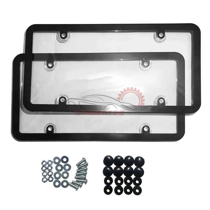 لوحة رقم رخصة عالمية ملونة ومسمورة، حامل ذو . Universal Colored and Tan License Plate Holder with